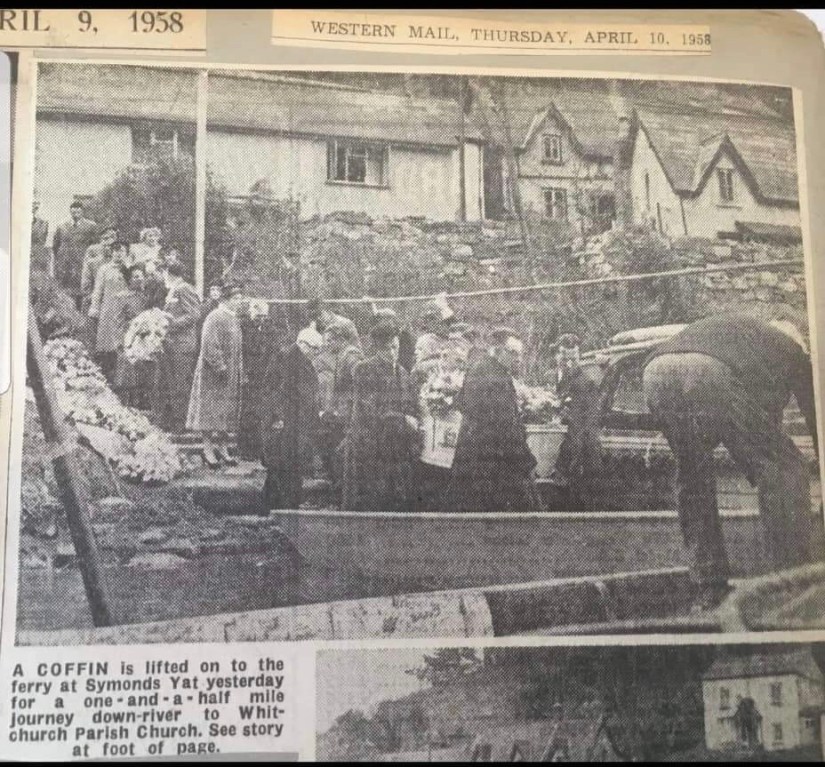 Funeral cortege via the Wye.